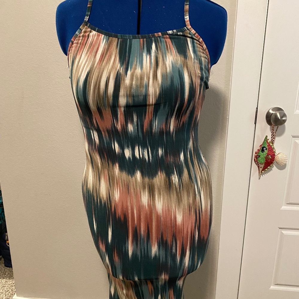 Stretchy Calf-Length Bodycon Dress